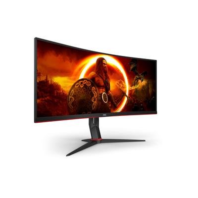 AOC CU34G2XP/BK 34in Curved Ultrawide Gaming Monitor — 3440×1440, 180Hz, HDR400 – product image