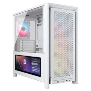 CORSAIR FRAME 4000D LCD RS ARGB Mid‑Tower Case — White – product image