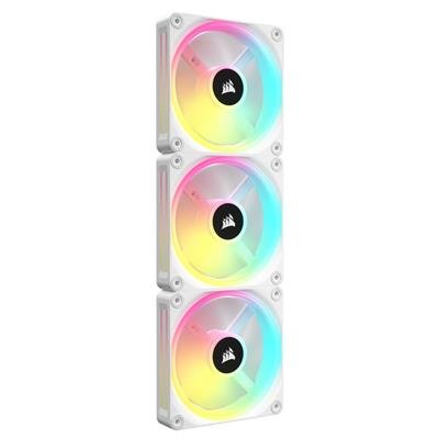 CORSAIR iCUE LINK QX120 RGB 120mm PWM Fan 3‑Pack – White (Starter Kit) – product image