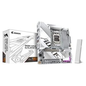GIGABYTE B850M AORUS ELITE WIFI6E ICE Micro‑ATX AM5 Motherboard (Wi‑Fi 6E, DDR5) – product image