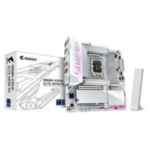 GIGABYTE B860M AORUS ELITE WiFi6E ICE LGA1851 mATX Motherboard – product image