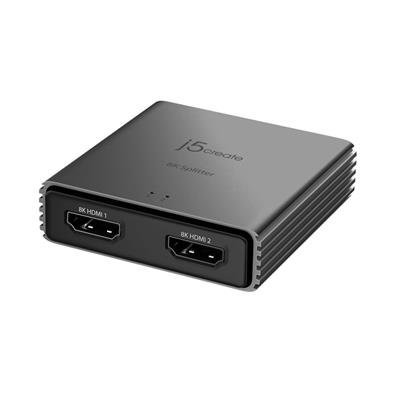 J5CREATE JDSH812 8K HDMI 2.1 2‑Way Splitter – product image