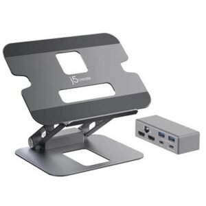 J5CREATE JTS427 Multi-Angle Dual HDMI Docking Stand (Space Grey) – product image