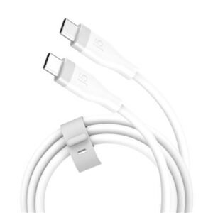 J5CREATE JUCX17W USB-C 60W Liquid Silicone Fast Charging Cable — 1 m (Pure White) – product image