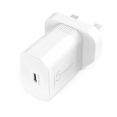 J5CREATE JUP1420-FN 20W PD USB-C Wall Charger (UK plug) – product image