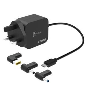 J5CREATE JUP1565 67W GaN PD USB-C Mini Charger (with 4.5mm DC converter) – product image