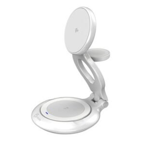 J5CREATE JUPW3415 Qi2 3-in-1 Magnetic Foldable Wireless Charging Station – product image