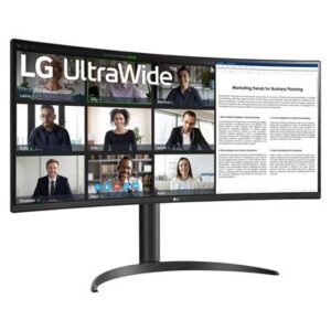 LG 34WR55QK-B 34in UltraWide Curved WQHD Monitor — VA, 100Hz, USB‑C (65W) – product image