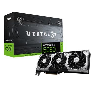 MSI GeForce RTX 5080 16G VENTUS 3X OC (G5080-16V3C) – product image