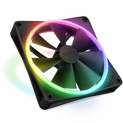 NZXT F140 RGB DUO 140mm PWM Case Fan (Single, Black) – product image