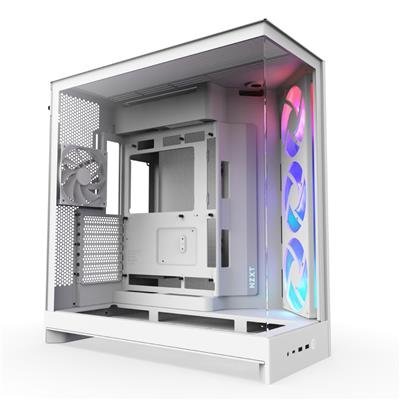 NZXT H9 Flow RGB Mid-Tower Case White – product image