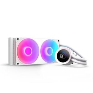 NZXT Kraken Plus 240 RGB White AIO Liquid CPU Cooler with 1.54-inch LCD – product image