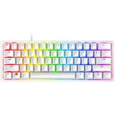 RAZER Huntsman Mini 60% Gaming Keyboard – Mercury (White) – Linear Optical Red – product image