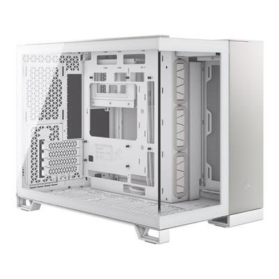 CORSAIR 2500X Micro‑ATX Dual‑Chamber PC Case — White / Satin Grey – product image 1
