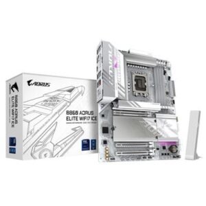 GIGABYTE B860 AORUS ELITE WIFI7 ICE ATX Motherboard (LGA1851, DDR5, Wi‑Fi 7) – product image