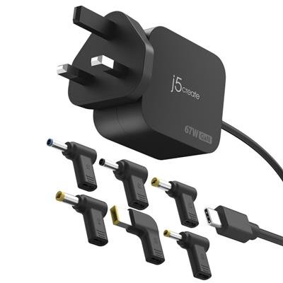 J5CREATE JUP1565 67W GaN PD USB-C Mini Charger (JUP1565DCF-FN) – product image 1