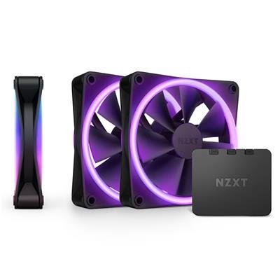 NZXT F120 RGB DUO 120mm PWM Fan 3‑Pack – Black (RF‑D12TF‑B1) – product image 1